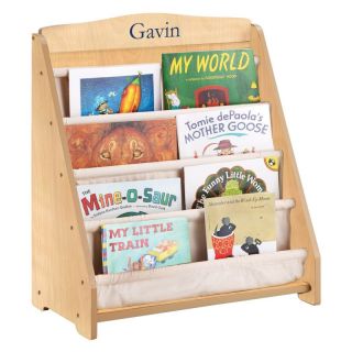Guidecraft Expressions Natural Book Display with Personalization Blue   G87202 