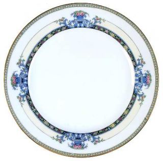 Noritake Daventry Salad Plate, Fine China Dinnerware   Blue Flowers & Scrolls, B