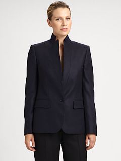 Stella McCartney Stand Collar Wool Jacket   Dark Navy