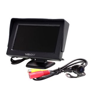Car Rear View Camera High Definition Wide Angle Waterproof CMD Camera 4.3 Inch Monitor
