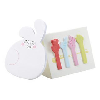 Cute Rabbit Shaped Self Adhesive Sticky Note Pads