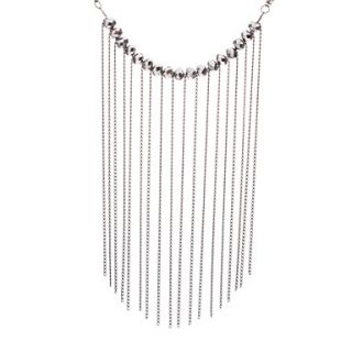 Cutting Crystal Tassels Long Necklace