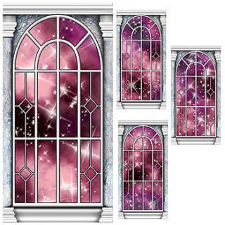 Pink Starry Night Window Standee Set