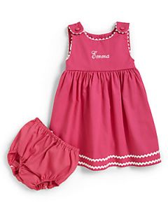 Princess Linens Toddlers Two Piece Personalized Dress & Diaper Cover Set   Pink