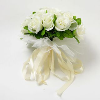 Elegant Ivory Round Shape Wedding Bridal Bouquet