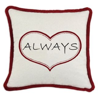 D Kei Inc DKei Valentines Graphic Pillow Always Multicolor   P17 VAL10 49 RD