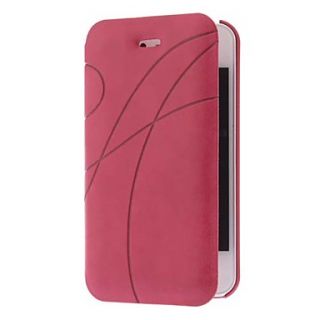 PU Leather Solid Color Full Body Case with Bulit in Matte Back Cover for iPhone 4/4S (Optional Colors)