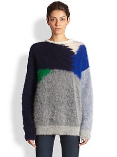 Stella McCartney Colorblock Mohair Boyfriend Sweater   Color