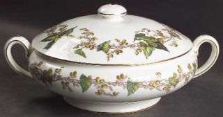 Minton Lothian (Wreath Backstamp) Round Covered Vegetable, Fine China Dinnerware