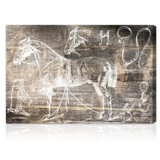 Oliver Gal Horse Breaking Guide Graphic Art on Canvas 10194 Size: 15 x 10