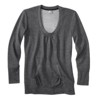 C9 by Champion Womens Yoga Layering Top With Front Pocket   Black Heather S