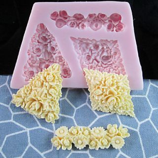 3D Three Holes Flowers Shaped Silicone Mold Fondant Molds Sugar Craft Tools Chocolate Mould For Cakes