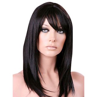 14inch Super Straight Indian Remy Hair Lace Front Wig with Bang
