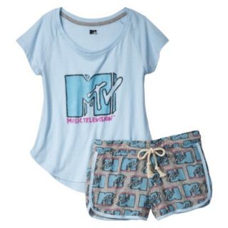 MTV Juniors Pajama Set   Turquoise Heather M(7 9)