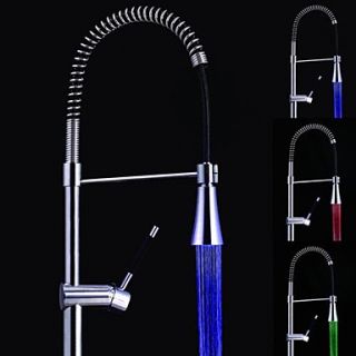 3 Colors Temperature Controlled Kitchen Sink LED Light Faucet Glow Tap Nozzle