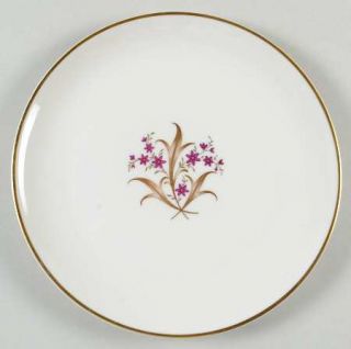 Royal Jackson Alsace Salad Plate, Fine China Dinnerware   Purple Flowers, Gold &
