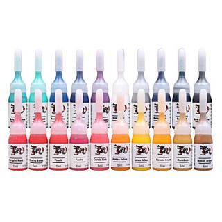 Tattoo Supply Ink Pigment Complete Set 20 Color 5Ml