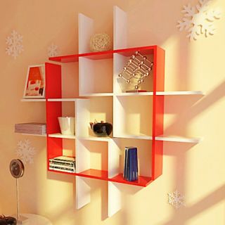 Set of 3 Classic Household Postmodern Designed Domestic Wall Mounted Storage Shelf