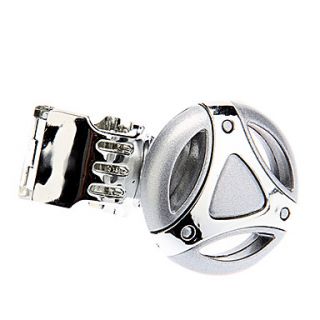 Silver Car Steering Wheel Spinner Knob Foldable Easy Mounting