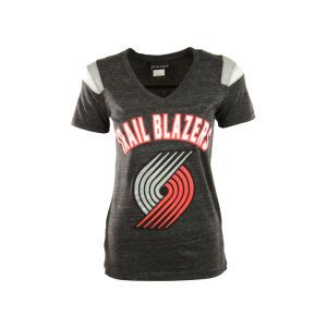 Portland Trail Blazers 5th & Ocean NBA Womens Shoulder Stripe T Shirt