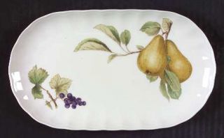 Mikasa Belle Terre Butter Tray, Fine China Dinnerware   Various Fruits,Ribbed Ri