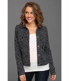 Bleulab  Exclusive Reversible Crop Jacket in Black Pearl/Psychedelic Paisley Womens Jacket (Gray)