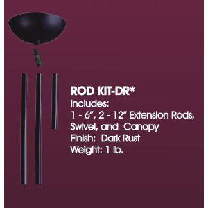 ELK Lighting ELK RODKIT DR Illuminare Accessories Chrome  Rod Kit Includes 1 6,