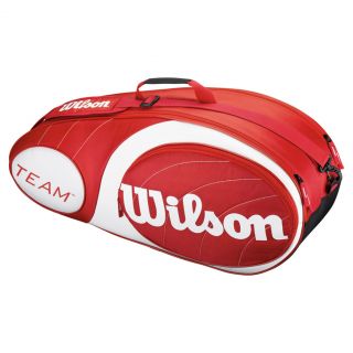Wilson Team 6 Pack Tennis Bag Red and White