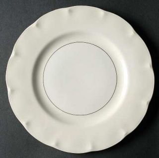 Haviland Leeds White & Cream Salad Plate, Fine China Dinnerware   New York,White