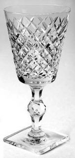 Hawkes Delft Diamond Water Goblet   Stem #6015, Sq Base