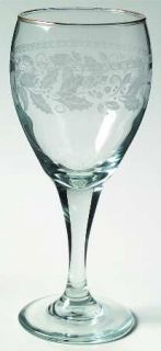 Libbey   Rock Sharpe Lrs258 Water Goblet   Holly & Floral Design