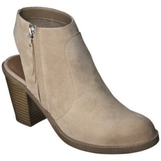 Womens Mossimo Kacie Open Heel Ankle Boots   Nude 8
