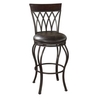 AHB Palermo Swivel Tall Bar Stool   Pepper with Tobacco Leather Multicolor  