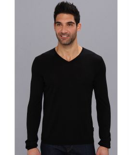 Calvin Klein Slim Fit Jersey V Neck Sweater Mens Sweater (Black)