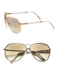 Tods Classic Aviator Sunglasses/Gold   Gold
