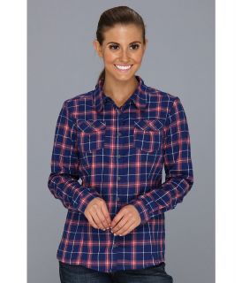 Mountain Hardwear Trekkin Flannel L/S Shirt Womens Clothing (Navy)