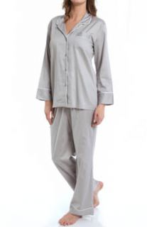 Natori Sleepwear V76042 Cotton Sateen Notch Pajama Set
