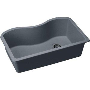 Elkay ELGUS3322RBK0 Harmony Undermount Composite Single Bowl Kitchen Sink 33 x