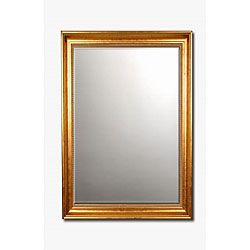 Beaded Gold Framed Beveled Wall Mirror