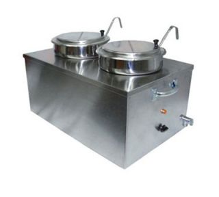 APW Wyott Food Cooker Warmer, Full Size, Double Bowl, 22 Qt., Soup Pack