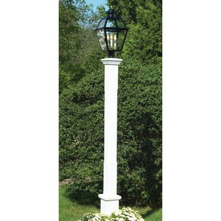 Lazy Hill Farm Designs Barrington White Lantern Post (WhiteMaterials CedarQuantity One (1) postSetting OutdoorDimensions 104 inches high x 4.5 inches wide x 4.5 inches longWeight 43 poundsAssembly Required )