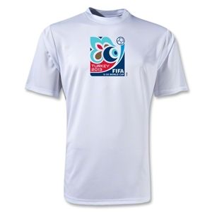FIFA U 20 World Cup Turkey 2013 Poly Wicking Emblem T Shirt (White)