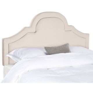 Kerstin Taupe Linen Fabric Arched Headboard (full)