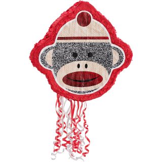 Sock Monkey Red Pull String Pinata