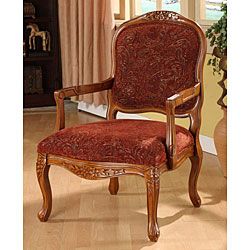 Curved Arm Paisley Wine Chair