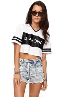 Womens Diamond Supply Co Tees & Tanks   Diamond Supply Co Cropped Jersey T Shirt
