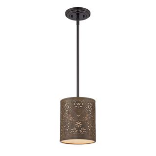 Quoizel Fleur 1 light Mini pendant (Steel Finish: Mystic blackNumber of lights: One (1)Requires one (1) 100 watt A19 medium base bulbs (not included)Dimensions: 10 inches high x 8 inches deepWeight: 4.5 poundsThis fixture does need to be hard wired. Profe