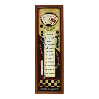 Game Room Rules Framed Print   10W x 32H in. Multicolor   R207