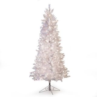White Tiffany Pre Lit Tinsel Christmas Tree   6015 75W, 7.5 ft.