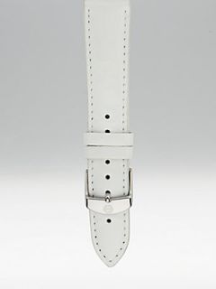 Michele Watches 16MM Patent Leather Watch Strap   White